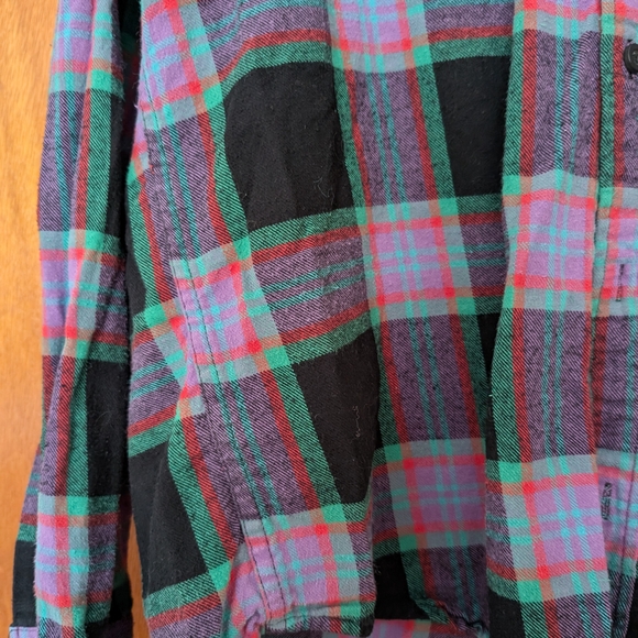 Disney Our Universe Men's Plaid Haunted Mansion Madame Casual Button Down Shirt - Picture 2 of 6